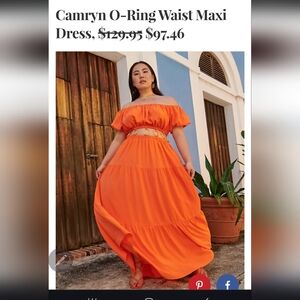 RARE HTF NWOT FTF GABIFRESH O-RING WAIST Maxi Dress 2x